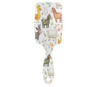 Ttgoth Cepillo de pelo de animales de granja para mujeres y hombres, antiestático, con cojín de aire, peine desenredante, cepillo para desenredar para cabello rizado, liso, húmedo o seco