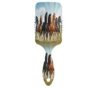 Ttgoth Cepillo de pelo de caballos para correr para mujeres y hombres, antiestático, con cojín de aire, peine desenredante, cepillo para desenredar para cabello rizado, liso, húmedo o seco