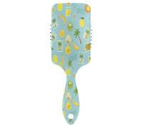 Ttgoth Cepillo de pelo de frutas de verano para mujeres y hombres, antiestático, cojín de aire, peine desenredante, cepillo desenredante para cabello rizado, liso, húmedo o seco