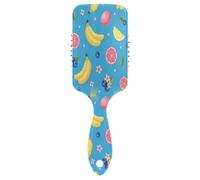 Ttgoth Cepillo de pelo de frutas tropicales para mujeres y hombres, antiestático, con cojín de aire, peine desenredante, cepillo desenredante para cabello rizado, liso, húmedo o seco