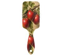 Ttgoth Cepillo de pelo vintage de manzanas para mujeres y hombres, antiestático, con cojín de aire, peine desenredante, cepillo desenredante para cabello rizado, liso, húmedo o seco