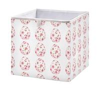 Ttgoth Cubo de almacenamiento con diseño de huevos de Pascua, 28 x 28 cm, plegable, de tela, para armario, para dormitorio, guardería, hogar