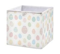 Ttgoth Cubo de almacenamiento de huevos de Pascua de color pastel de 28 x 28 cm, plegable, de tela, cesta de almacenamiento, organizador de armario para dormitorio, guardería y hogar