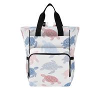 Ttgoth Cute Turtles - Mochila para pañales impermeable con soportes aislados para biberones, mochila de viaje con correas para cochecito para mamá y papá