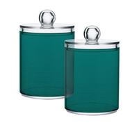 Ttgoth Dispensador de acrílico para baño, 2 unidades, de lavanda, para boticario, organizador de maquillaje para almohadilla de algodón, cogollo, hisopo, bola