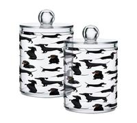 Ttgoth Dispensador de acrílico para baño, 2 unidades, de lavanda, para boticario, organizador de maquillaje para almohadilla de algodón, cogollo, hisopo, bola