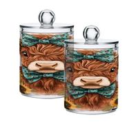 Ttgoth Dispensador de acrílico para baño, 2 unidades, de lavanda, para boticario, organizador de maquillaje para almohadilla de algodón, cogollo, hisopo, bola