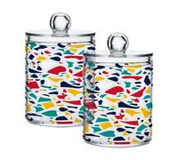 Ttgoth Dispensador de acrílico para baño, 2 unidades, de lavanda, para boticario, organizador de maquillaje para almohadilla de algodón, cogollo, hisopo, bola