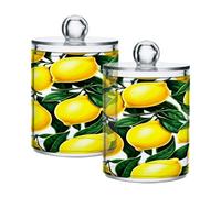 Ttgoth Dispensador de acrílico para baño, 2 unidades, de lavanda, para boticario, organizador de maquillaje para almohadilla de algodón, cogollo, hisopo, bola