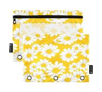 Ttgoth Estuche para lápices para Carpeta de 3 Anillas, Bonito Estuche de dragón con Cremallera Transparente para lápices, Bolsa de cosméticos, Paquete de 2, a, 15.5X24.5cm, Moderno