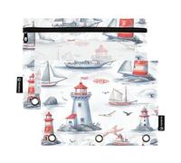 Ttgoth Estuche para lápices para Carpeta de 3 Anillas, Bonito Estuche de dragón con Cremallera Transparente para lápices, Bolsa de cosméticos, Paquete de 2, a, 15.5X24.5cm, Moderno