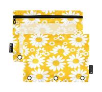 Ttgoth Estuche para lápices para Carpeta de 3 Anillas, Bonito Estuche de dragón con Cremallera Transparente para lápices, Bolsa de cosméticos, Paquete de 2, a, 15.5X24.5cm, Moderno