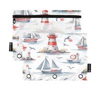 Ttgoth Estuche para lápices para Carpeta de 3 Anillas, Bonito Estuche de dragón con Cremallera Transparente para lápices, Bolsa de cosméticos, Paquete de 2, a, 15.5X24.5cm, Moderno