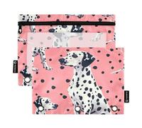 Ttgoth Estuche para lápices para Carpeta de 3 Anillas, Bonito Estuche de dragón con Cremallera Transparente para lápices, Bolsa de cosméticos, Paquete de 2, a, 15.5X24.5cm, Moderno