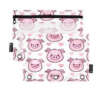 Ttgoth Estuche para lápices para Carpeta de 3 Anillas, Bonito Estuche de Panda con Cremallera Transparente para lápices, Bolsa de cosméticos, Paquete de 2, a, 15.5X24.5cm, Moderno