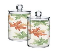 Ttgoth Farm Animals Qtip - Dispensador de acrílico para baño, 2 tarros de boticario, organizador de maquillaje para almohadilla de algodón, brotes, hisopos, bolas