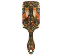 Ttgoth Fox Flowers - Cepillo de pelo para mujeres y hombres, antiestático, con cojín de aire, peine desenredante, cepillo para desenredar, cepillo para cabello rizado, liso, húmedo o seco