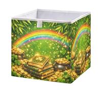 Ttgoth Happy St Patrick's Day - Cubos de almacenamiento plegables de tela de 28 x 28 cm, organizador de armario para dormitorio, guardería o hogar