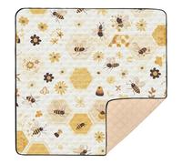 Ttgoth Honeycombs - Alfombra de juego para bebé, 127 x 127 cm, suave, plegable, impermeable, antideslizante, para bebés, niños pequeños