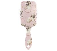 Ttgoth Lindo cepillo de pelo de perro para mujeres y hombres, antiestático, con cojín de aire, peine desenredante, cepillo para desenredar para cabello rizado, liso, húmedo o seco