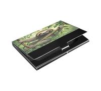 Ttgoth Sloth on The Branch - Tarjetero para hombres y mujeres, piel sintética y acero inoxidable, bolsillo para tarjetas de identificación, para viajes y trabajo, a, 9.3x5.8x1 cm, Moderno