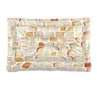 Ttgoth Tapete de cama para perro con diseño de acuarela y pan suave, lavable, tapete de dormir para mascotas con parte inferior antideslizante para perros grandes, medianos y pequeños, 24 x 36