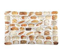 Ttgoth Tapete de cama para perro con diseño de acuarela y pan suave, lavable, tapete de dormir para mascotas con parte inferior antideslizante para perros grandes, medianos y pequeños, 24 x 36