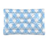 Ttgoth Tapete para cama de perro con diseño de cuadros azules, suave, lavable, con parte inferior antideslizante, para perros grandes, medianos y pequeños, 18 x 24 pulgadas
