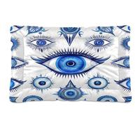 Ttgoth Tapete para cama de perro con diseño de ojos malvados, suave, lavable, con parte inferior antideslizante, para perros grandes, medianos y pequeños, 24 x 36 pulgadas