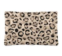 Ttgoth Tapete para cama de perro con estampado de leopardo, suave, lavable, tapete para dormir para mascotas con parte inferior antideslizante para perros grandes, medianos y pequeños, 18 x 24