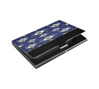 Ttgoth Tarjetero de piel sintética y acero inoxidable con símbolo de mal de ojo para hombres y mujeres, funda para tarjetas de identificación para viajes y trabajo, a, 9.3x5.8x1 cm, Moderno