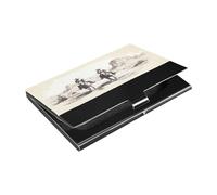 Ttgoth Western Cowboys Tarjetero para Hombres Mujeres Cuero PU y Acero Inoxidable Tarjetero Bolsillo Cartera Identificación Funda para Viajes y Trabajo, A, 9,3 x 5,8 x 1 cm, Moderno, A, 9.3x5.8x1 cm,