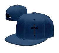 TTHDK-OON Casual Men Women Christian Jesus Cross Flat Ajustable Snapback Cap Forestgreen