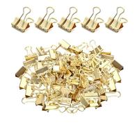 TTIAYAO 200 pinzas de metal doradas de 19 mm, pinzas pequeñas de metal, pinzas multiusos para documentos, clips de papel, clips de cierre para oficina, escuela