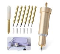 TTIAYAO Juego de 7 piezas, incluye estuche, con 6 cuchillas de repuesto con clips (30°/45°/60°), compatible con Cricut Maker, compatible con Cricut Maker 3, Maker 4, Explore 3, Explore 4, Explore One