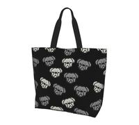 TTIGLHOH American Bulldog Head - Bolsa de mano para mujer, reutilizable, bolsa de hombro grande, para el trabajo, escuela, compras y actividades al aire libre