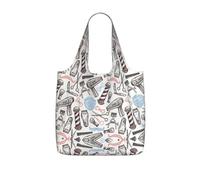 TTIGLHOH Barber Supplies - Bolsa de la compra reutilizable con patrón impreso, plegable, ligera, 25 L, para viajes de comestibles