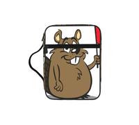 TTIGLHOH Beaver - Bolsa de almacenamiento de la Biblia impresa, resistente al agua, portador de tela Oxford, estuche organizador de estudio de iglesia