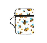 TTIGLHOH Bolsa de almacenamiento de la Biblia con diseño de abeja de dibujos animados, resistente al agua, portador de tela Oxford, organizador de estudio de iglesia