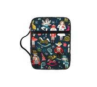 TTIGLHOH Bolsa de almacenamiento de la Biblia con estampado de cascanueces para mujer, resistente al agua, tela Oxford, estuche organizador de estudio de iglesia