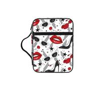 TTIGLHOH Bolsa de almacenamiento de la Biblia con estampado de labios altos, resistente al agua, tela Oxford, organizador de estudio de iglesia
