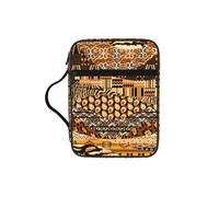 TTIGLHOH Bolsa de almacenamiento de la Biblia con estampado de retazos de estilo africano, resistente al agua, portador de tela Oxford, organizador de estudio de iglesia