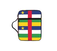 TTIGLHOH Bolsa de almacenamiento de la Biblia con la bandera de África Central, resistente al agua, portador de tela Oxford, organizador de estudio de iglesia