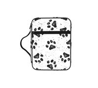TTIGLHOH Bolsa de almacenamiento de la Biblia con patrón de pata de perro, resistente al agua, portador de tela Oxford, organizador de estudio de iglesia