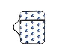 TTIGLHOH Bolsa de almacenamiento de la Biblia impresa con ojos malvados, resistente al agua, portador de tela Oxford, estuche organizador de estudio de iglesia