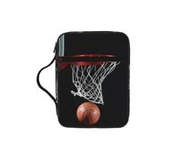 TTIGLHOH Bolsa de almacenamiento de la Biblia impresa de baloncesto, resistente al agua, portador de tela Oxford, estuche organizador de estudio de iglesia