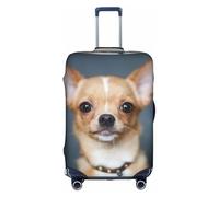 TTIGLHOH Bonito estampado de chihuahua listo para viajes, protección contra arañazos, excluye la funda de maleta que evita que el equipaje se mezcle, White, S
