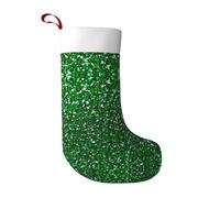 TTIGLHOH Calcetines de Navidad con lentejuelas verdes y brillantes, calcetines de Navidad súper suaves, calcetines de Navidad impresos de doble cara para decoración familiar de vacaciones