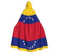 TTIGLHOH Capa larga con capucha de la bandera de Venezuela, bata gótica para adultos, para baile de máscaras, disfraz de larpa medieval