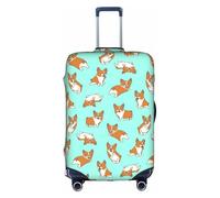 TTIGLHOH Corgi Cute Dog Printing Travel Ready - Protección contra arañazos, excluye la funda de maleta para evitar que el equipaje se mezcle, White, M